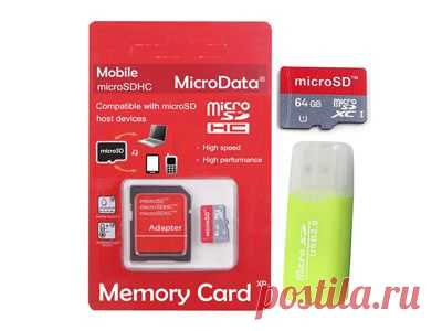 AliExpress GroupBuy Микро SD-карта на 64 ГБ с адаптером и US...