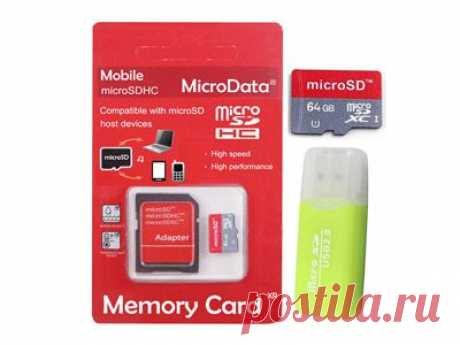 AliExpress GroupBuy Микро SD-карта на 64 ГБ с адаптером и US...