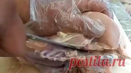 Разделываем целую курочку за 5 минут🔥