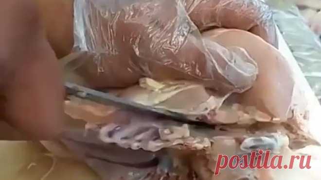Разделываем целую курочку за 5 минут🔥