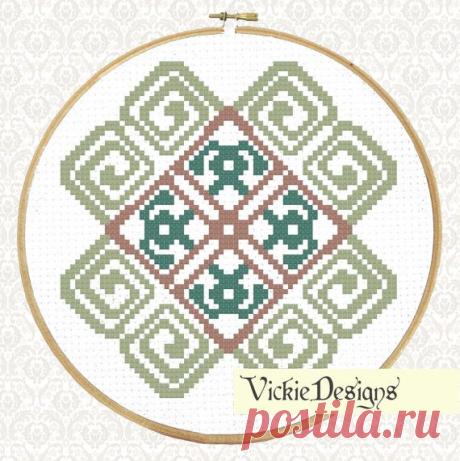 Geometric Rosewood Symmetrical Modern Cross by VickieDesigns