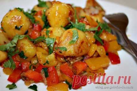 Острая картошка с болгарским перцем • Блюда из картофеля