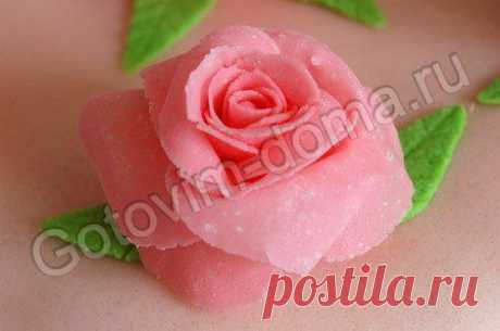 Рецепт: Розочки из мастики