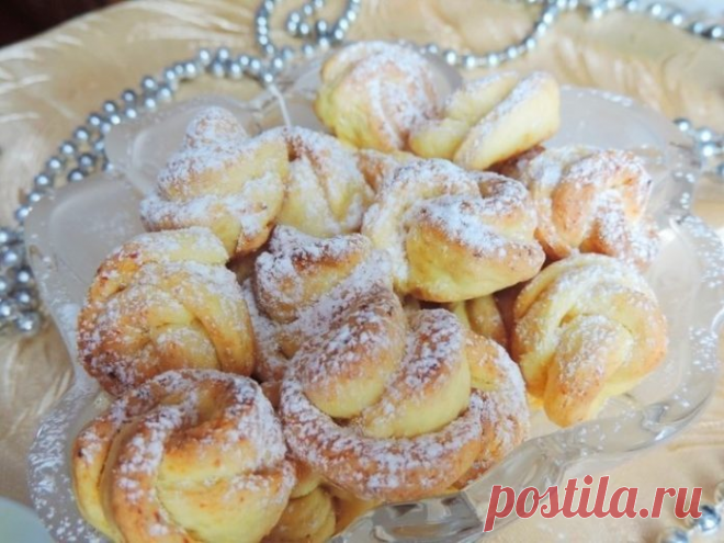 Вкусное и очень красивое творожное печенье «Чайная роза»