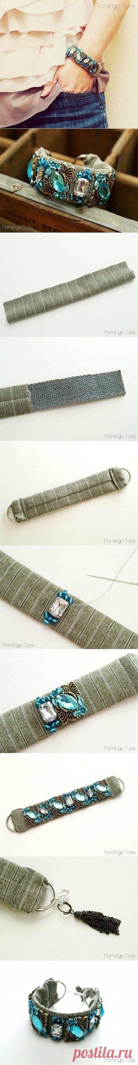 How to make Beautiful Handmade Wristband step... / Handmade / Бижутерия своими руками / Pinme.ru / Natalia Kuzhanova