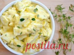 Яичный салат с лимоном и ароматными травами - Лучшие кулинарные рецепты интернета