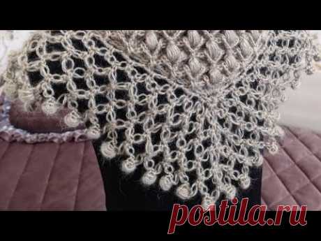 Подойдет к любому бактусу или шали//Кайма крючком//Шаль крючком//