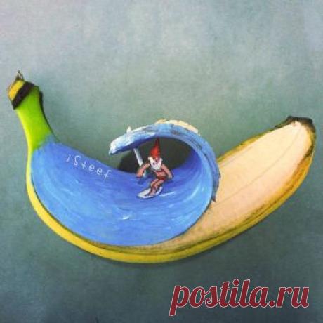 Художник Стефан Бруше из Нидерландов уже 7 лет превращает бананы в...арт-объекты!