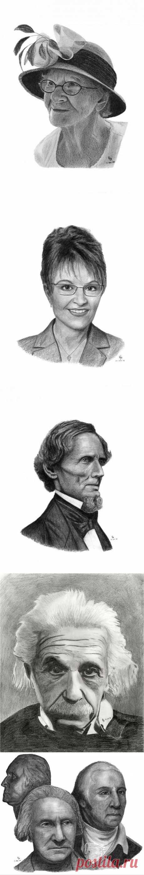 (+1) тема - Портреты карандашом от Чарльза Вогана | Искусство