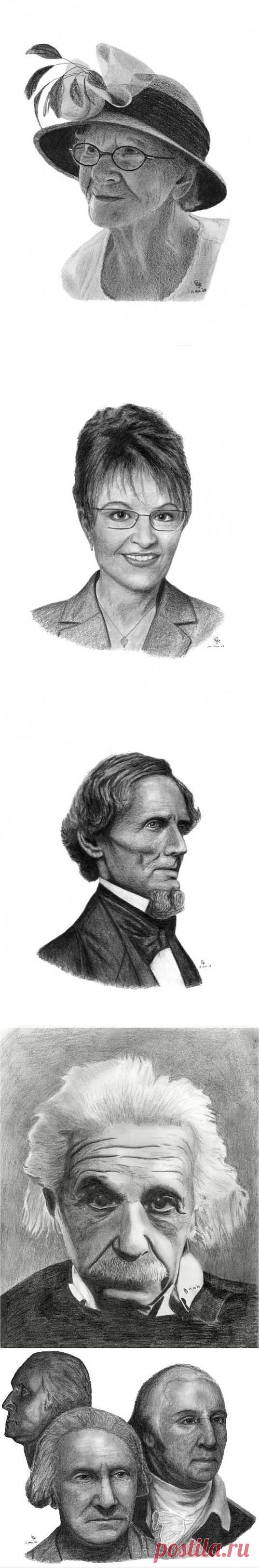 (+1) тема - Портреты карандашом от Чарльза Вогана | Искусство
