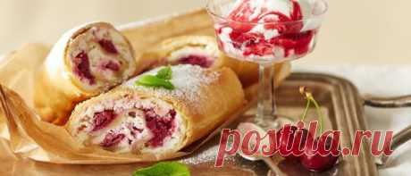ШТРУДЕЛЬ С ТВОРОГОМ И ЧЕРЕШНЕЙ