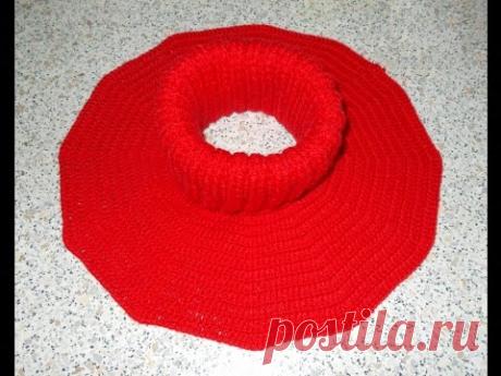 Манишка круглая крючком - 2 часть - Crochet dickey (shirtfront)