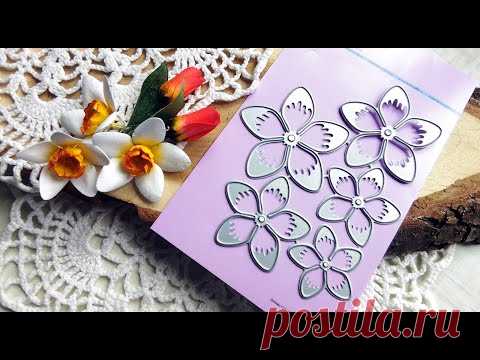 #dies_Fantasy​ Мастер-класс Тюльпаны и нарциссы для скрапбукинга