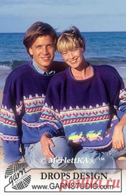 Жаккарды для влюблённых спицами ... от DROPS