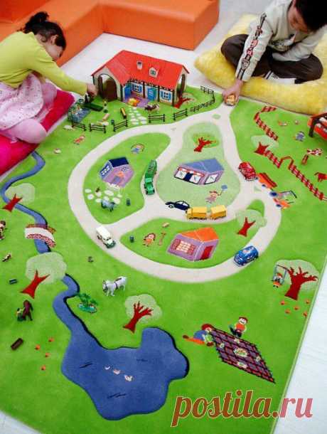 Ковер для детской комнаты – подарите ребенку его собственную страну