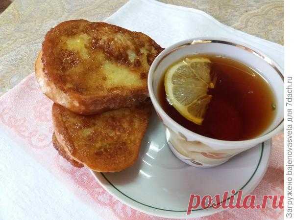 Сладкие гренки из чёрствого батона. Пошаговый рецепт с фото