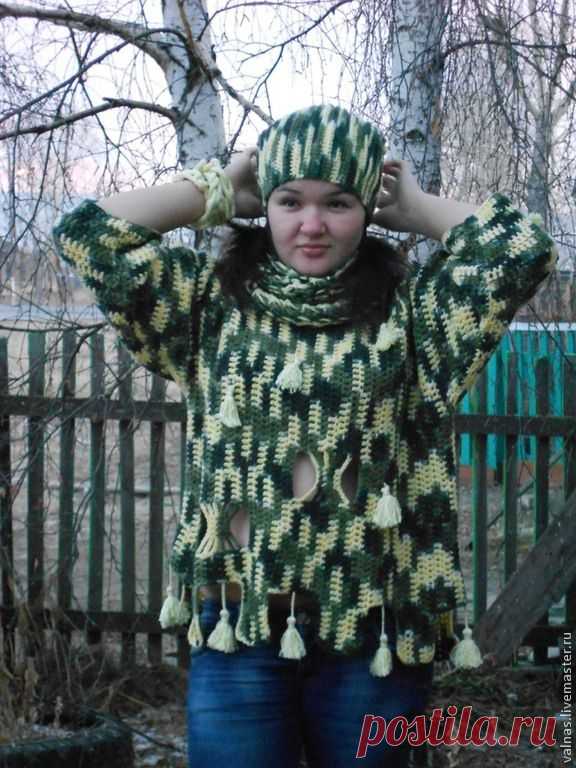 Свитер "Модный штрих"- оверсайз /Авт.раб. - абстрактный,свитер,свитер женский