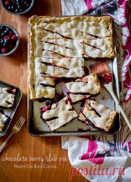 Chocolate Berry Slab Pie
