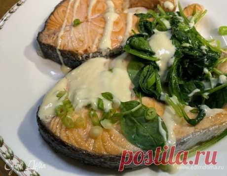 Лосось со шпинатом под соусом бешамель , пошаговый рецепт на 1471 ккал, фото, ингредиенты - Юлия Высоцкая