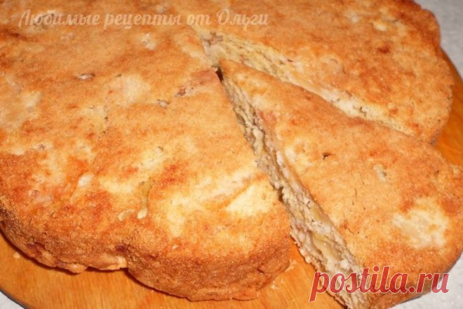 Шарлотка c яблоками в духовке. Рецепт без яиц на кефире. Очень просто и очень вкусно - Простые рецепты Овкусе.ру