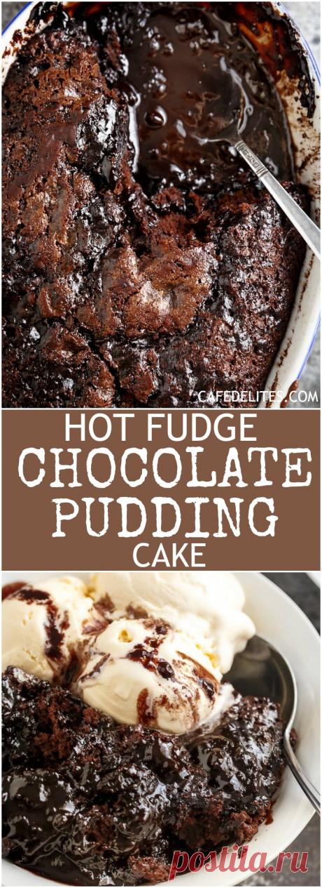 Hot Fudge Chocolate Pudding Cake - Cafe Delites