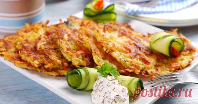 Дранички с ветчиной, сыром и зеленью