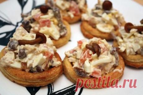Творожные кольца с куриным салатом / Удивительная еда!
