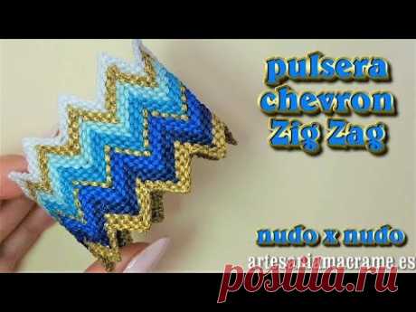 КАК СДЕЛАТЬ БРАСЛЕТ ZIG ZAG l МАКРАМЕ ШЕВРОН