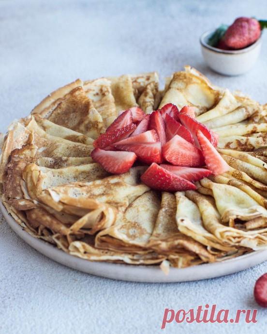 Нежные тонкие блинчики на молоке