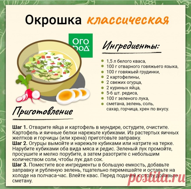 Рецепты окрошки