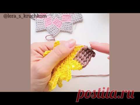 Энтерлак (переплетённые линии) тунисским крючком