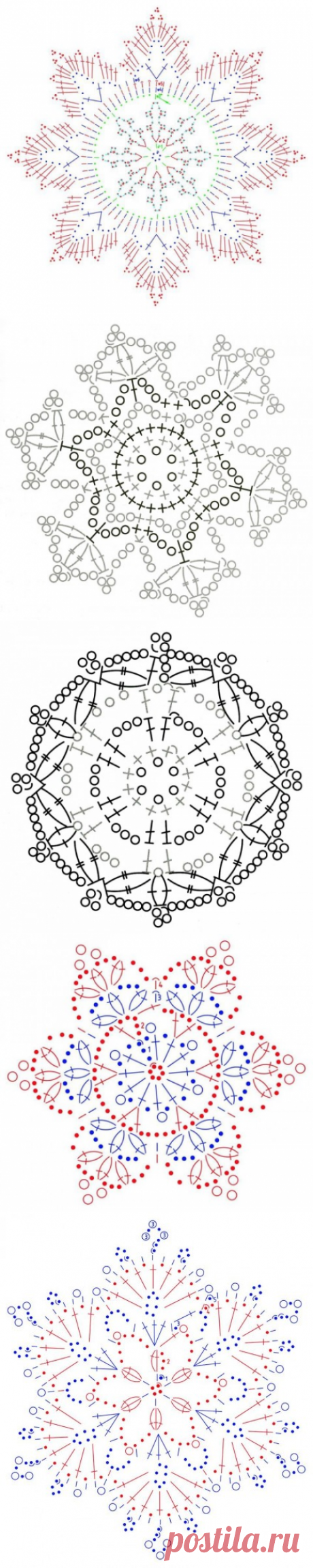 Вязаные снежинки крючком - схемы | HANDMADE-МУЗЕЙ • Ручная работа, мастер-классы, идеи