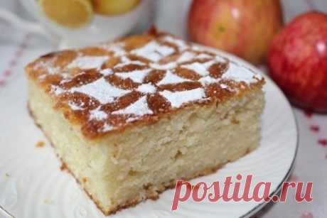 Рецепт манника с яблоками без маргарина / Простые рецепты