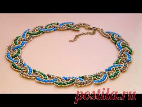 Braided Necklace || Beaded necklace out of Rondelles