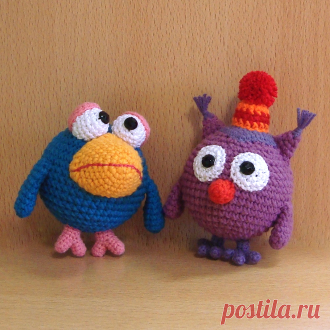 PDF Карыч и Совунья крючком. FREE crochet pattern; Аmigurumi animal patterns. Амигуруми схемы и описания на русском. Вязаные игрушки и поделки своими руками #amimore - Смешарики Кар Карыч и Совунья, маленькая сова, ворон, ворона, Каркарыч, мультфильм, малышарики.