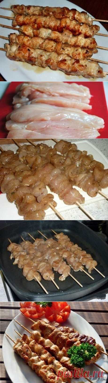 Шашлык из курицы в духовке | Банк кулинарных рецептов