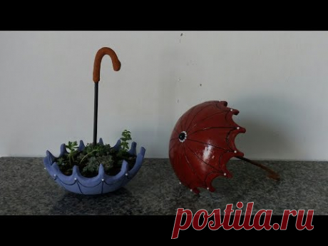 VASO × GUARDA CHUVA DE CIMENTO  ( Umbrella  )