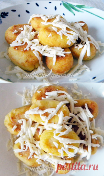 Жареная полента с брынзой