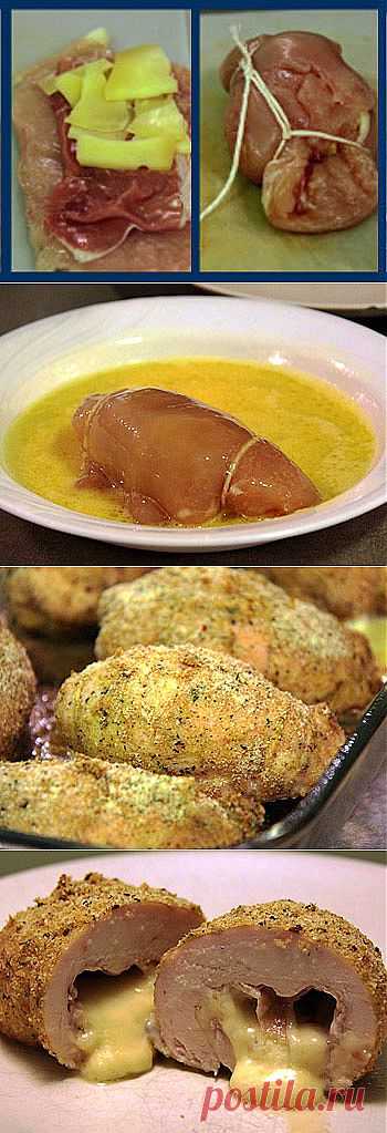 Рецепт фаршированных куриных грудок | Вкусный Домик