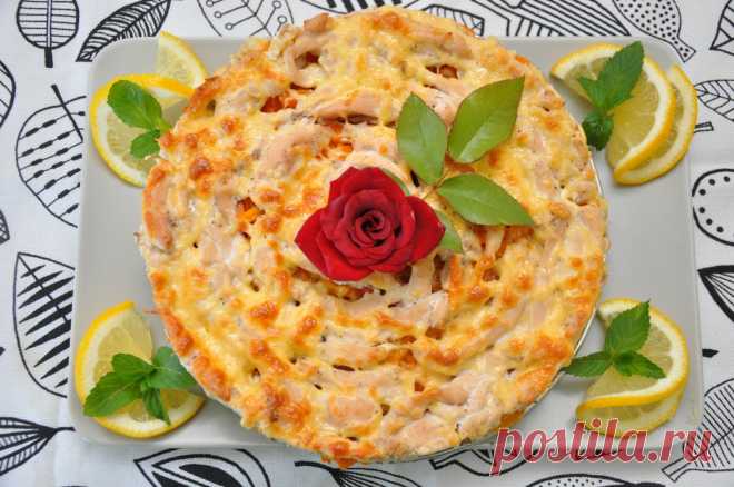 Куриный пирог «Чайная роза»