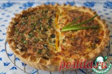 Киш с двойной начинкой - кулинарный рецепт