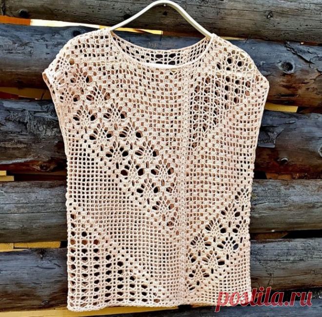 Ажурная блуза крючком