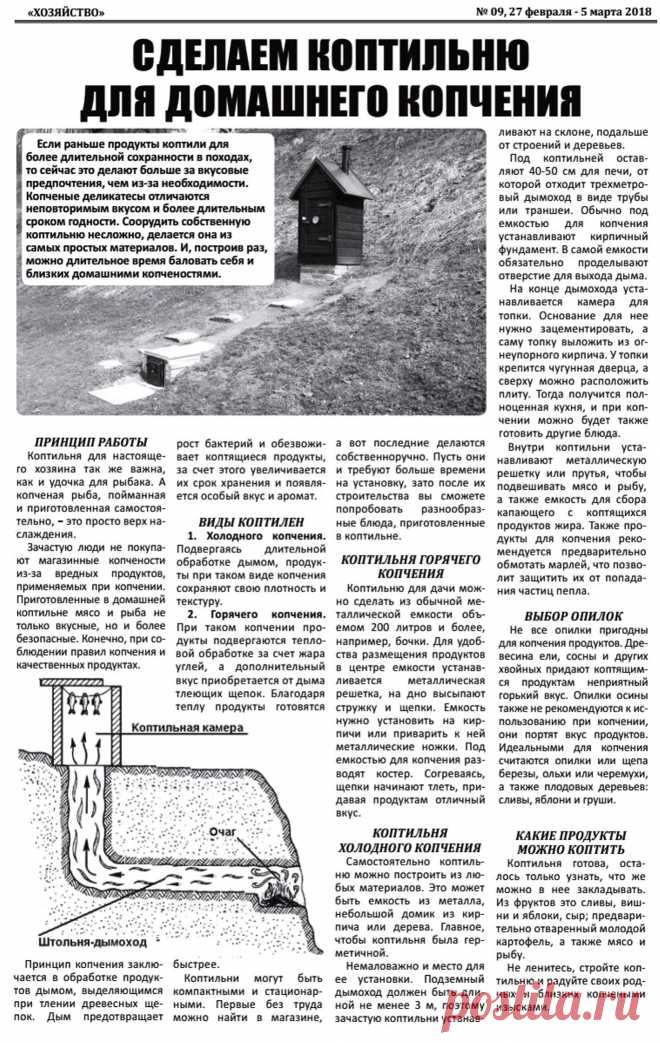 Сделаем коптильню для домашнего копчения