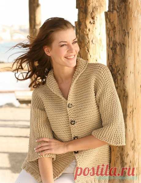 Жакет спицами. — Красивое вязание