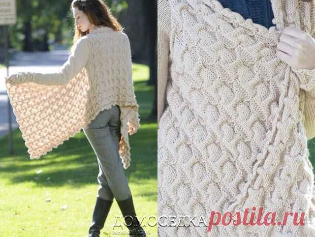 Оригинальный жакет спицами | ДОМОСЕДКА