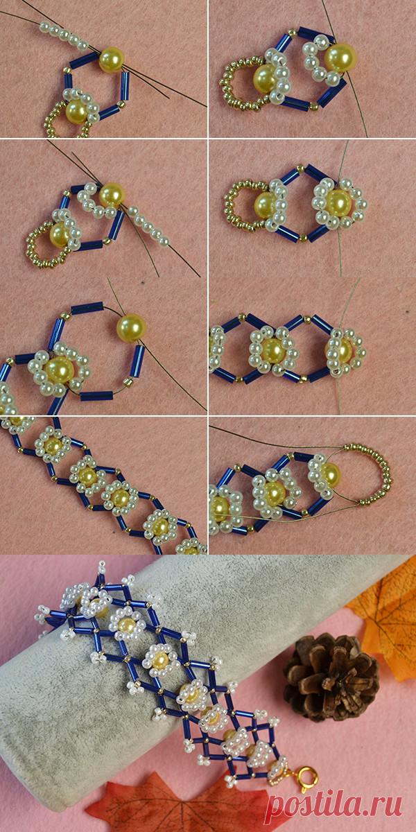 Like the flower beads bracelet with bulge beads?The details…