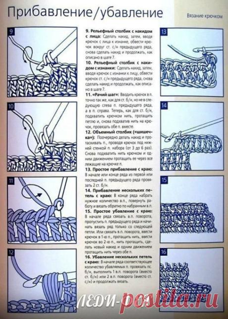 шпаргалка по вязанию.Убавление петель