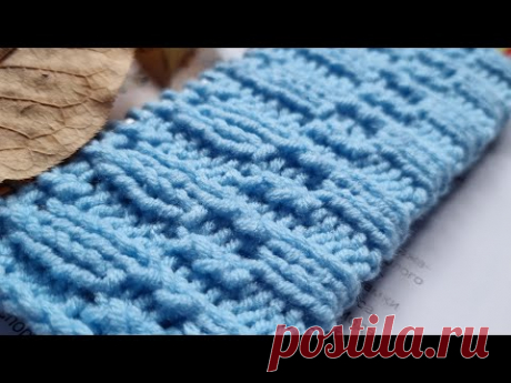Как разнообразить обычную резинку 2×2🧶❤️knitting pattern.