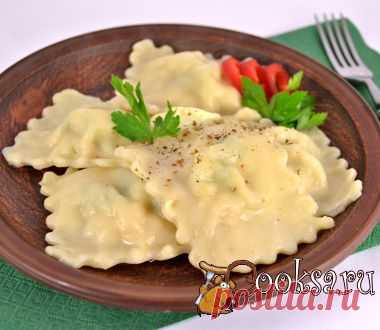 Равиоли с куриным фаршем и сыром фото рецепт приготовления