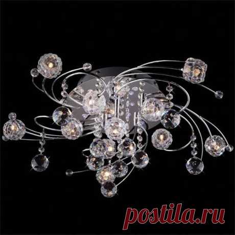 Потолочная люстра с пультом ДУ Eurosvet 85033/11 хром/синий+красный+фиолетовый — купить в интернет-магазине ВамСвет